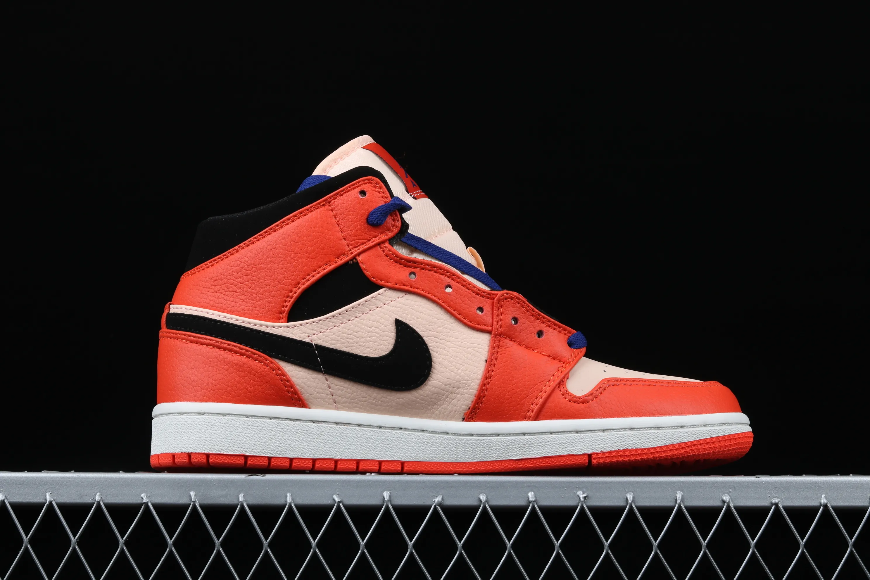 All Categories Air Jordan Jordan Series Basketball Shoes Air Jordan 1 Mid Air Jordan 1 Mid GS Blue Orange Buckle China Full First Layer Authentic Standard 852542-800